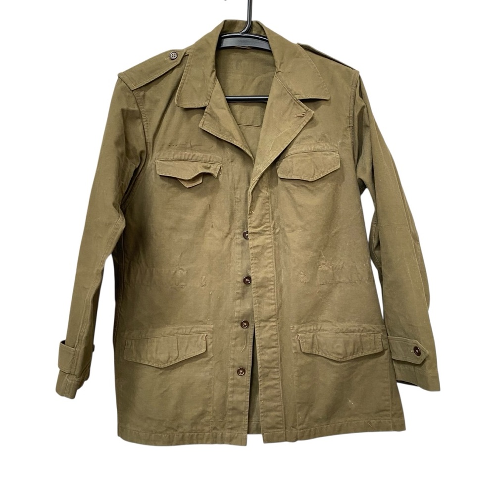 Vintage 50s 60s French Military Jacket army green